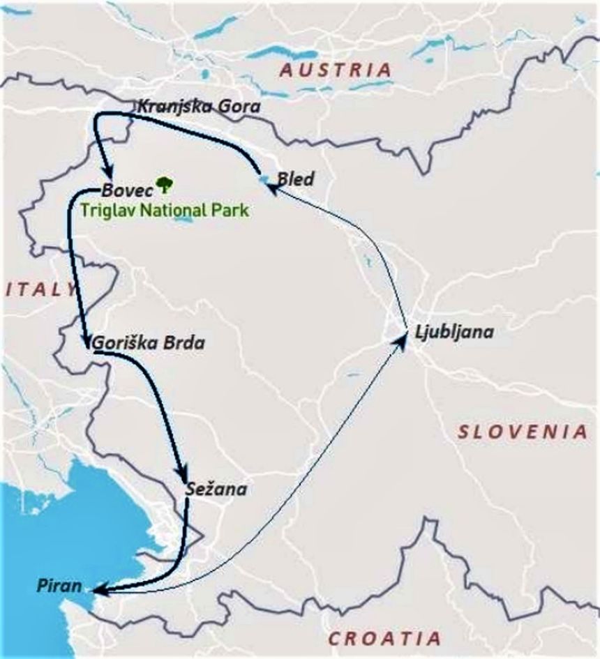 SLOVENIA BICI TOUR DI GRUPPO/AlPI MARE/8 giorni